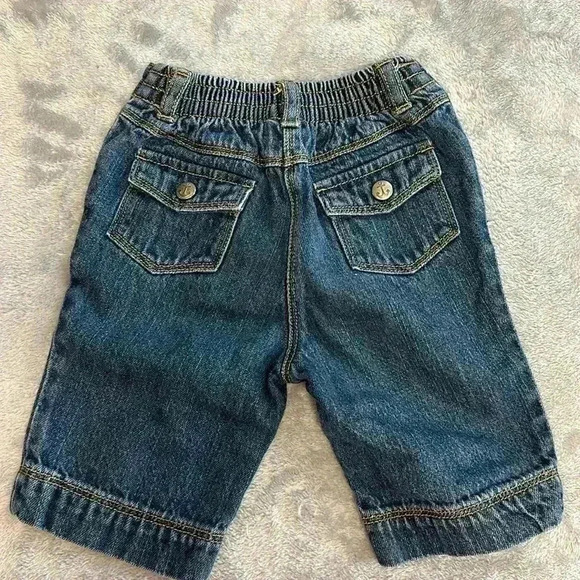 Gymboree - wide leg pull on jeans. Size 6-12 months - Picture 3 of 3